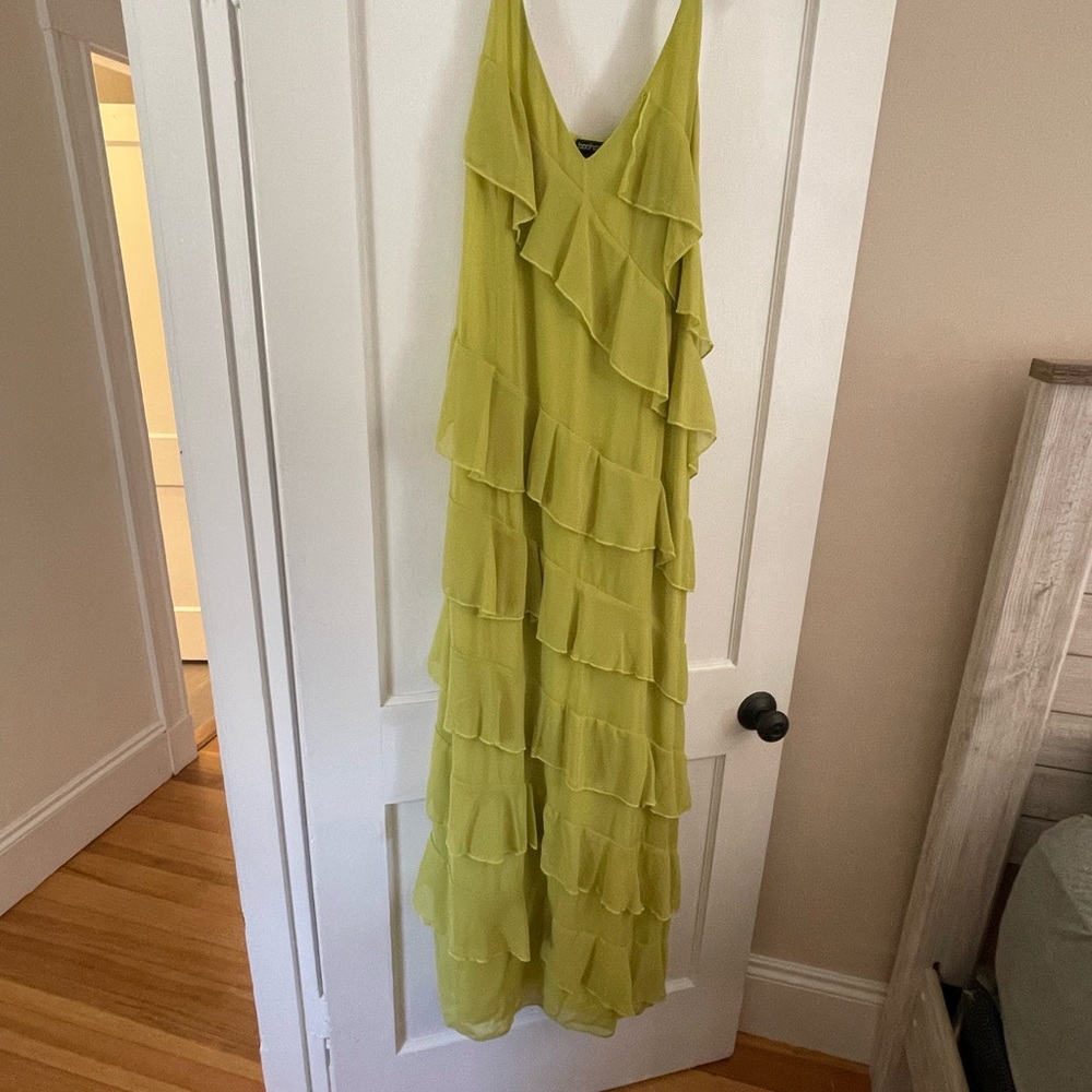 Boohoo Ruffle Strap Maxi